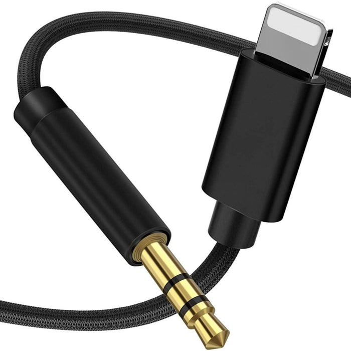 Phreeze™ Gecertificeerde 3.5mm Aux naar Apple Lightning Kabel - Gevlochten Audiokabel voor iPhone, iPad en iPo