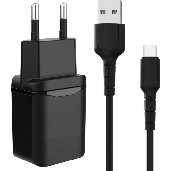 Phreeze® Gecertificeerde Universele USB Adapter + USB-C Kabel Type C - 1 Meter - Voor Samsung, Xiaomi, HTC, LG, SONY