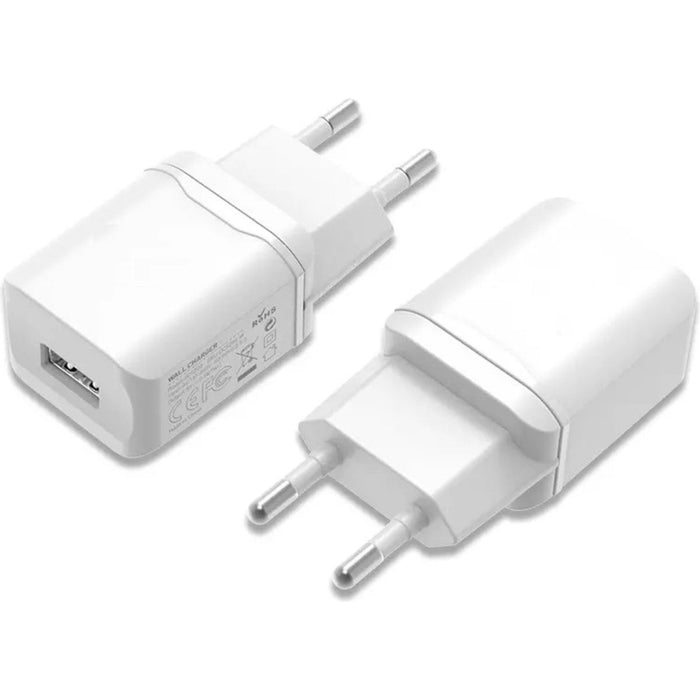 Phreeze Gecertificeerde USB Stekker + USB-C Kabel 1 Meter - 2.1A Fast Charge - Geschikt voor Powerbank, Kolfapparaat, Draadloze Oortjes, Smartwatch, Smart camera