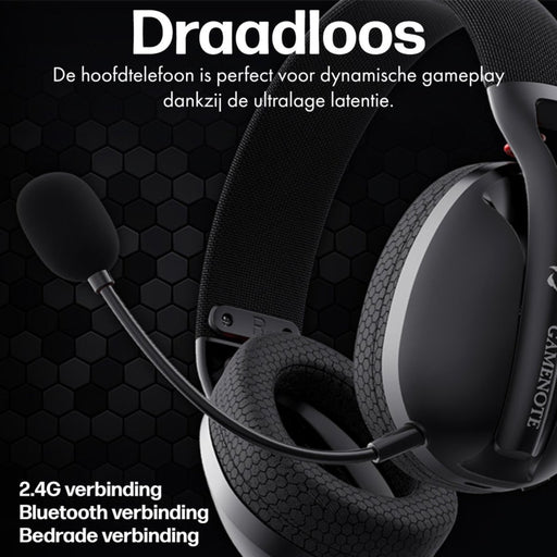 Phreeze H1 Draadloze Gaming Headset met Microfoon - 2.4 GHZ + Bluetooth - Draadloos USB-C en USB-A - Voor PS4/PS5/XBOX/NINTENDO SWITCH - Over Ear Koptelefoon met RGB Verlichting - 20 Uur Speeltijd - Game Headset - Geschikt voor FPS Shooters en RPG - Gaming Headsets - Phreeze