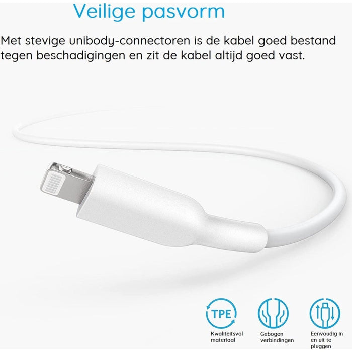 Phreeze iPad Oplader + iPad Kabel 3 Meter - Gecertificeerde Oplaadstekker Blok Adapter voor Apple iPad Air , iPad 10.2 en iPad 2017/2018