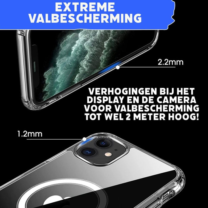 Phreeze™ iPhone 11 Pro Max Hoesje Doorzichtig - iPhone 11 Pro Max UltraHD Transparant Hoesje met Magneet Cirkel - Geschikt voor Apple iPhone 11 Pro Max