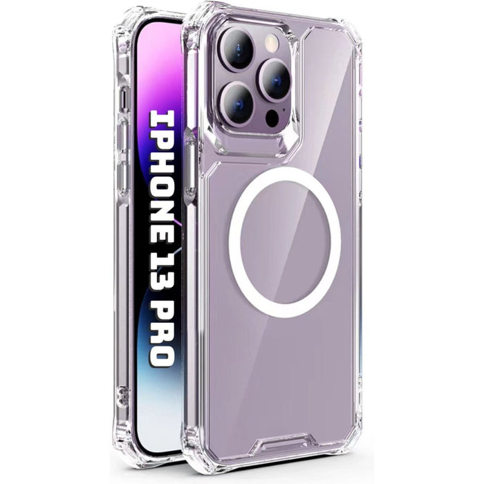 Phreeze iPhone 13 Pro Hoesje met MagSafe - Military Grade - Crystal Clear Edition - Bumper Siliconen TPU Cover - Achterkantje - Hoes iPhone 13 Pro