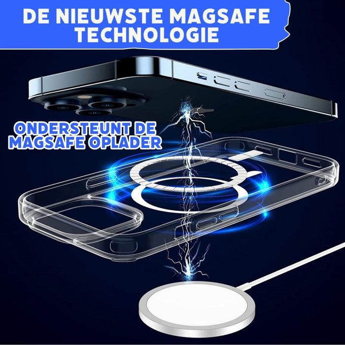 Phreeze™ iPhone 13 Pro Max Hoesje Doorzichtig - iPhone 13 Pro Max UltraHD Transparant Hoesje met Magneet Cirkel - Geschikt voor Apple iPhone 13 Pro Max