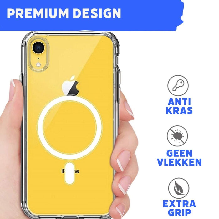 Phreeze™ iPhone XR Hoesje Doorzichtig - iPhone Xr UltraHD Transparant Hoesje met Magneet Cirkel - Geschikt voor Apple iPhone Xr