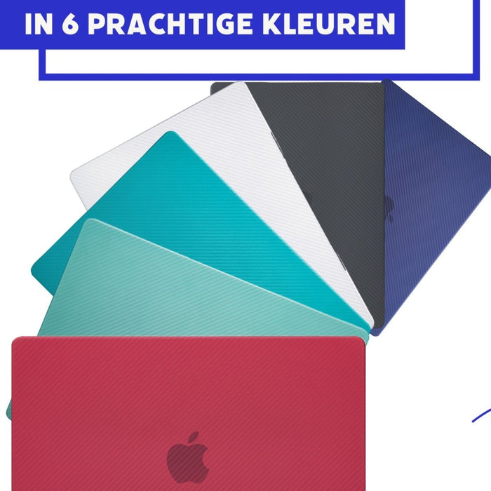 Phreeze MacBook Air Cover Groen - Carbon Case voor MacBook Air (13 Inch) van 2018/2019/2020/2021/2022 - Hardcase A2337 M1, A1932, A2179