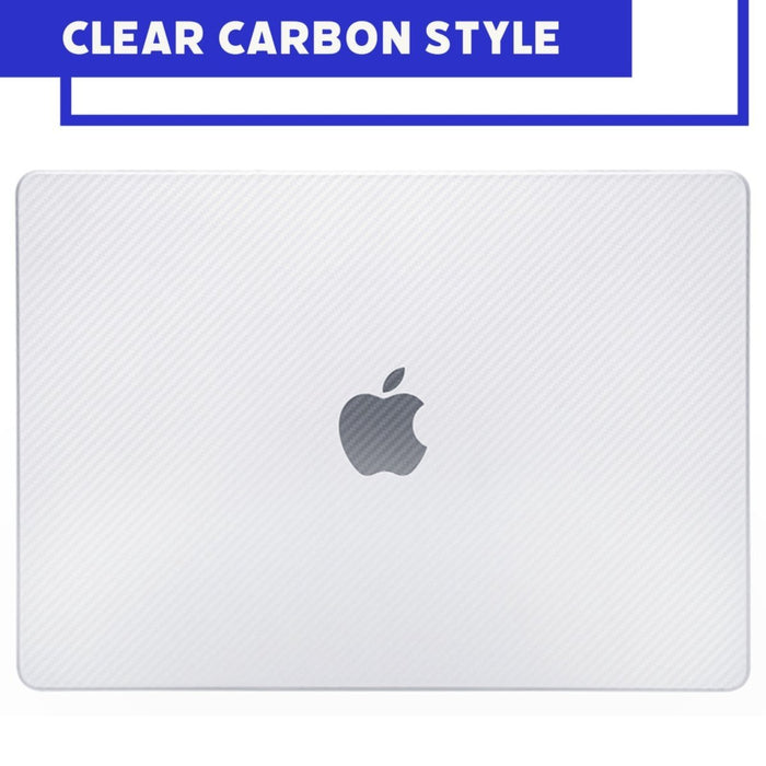 Phreeze MacBook Air Cover Transparant - Carbon Case voor MacBook Air (13 Inch) van 2018/2019/2020/2021/2022 - Hardcase A2337 M1, A1932, A2179