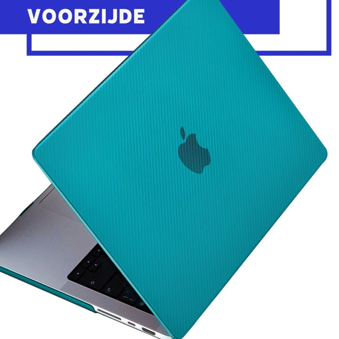 Phreeze MacBook Pro Cover Donker Groen - Carbon Case voor MacBook Pro (13 Inch) van 2022, 2021 en 2020 t/m 2016 - Hardcase A2338 M1, A2289, A2251, A2159, A1989, A1706, A1708