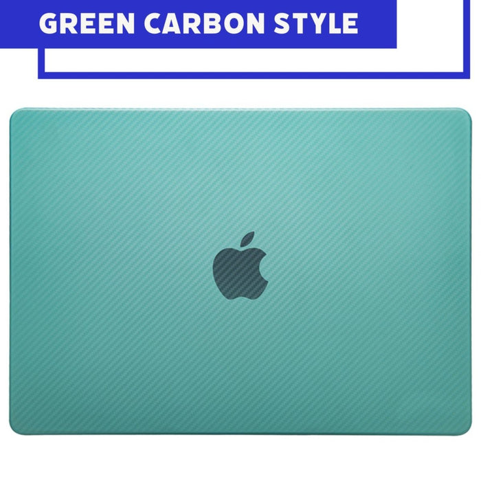 Phreeze MacBook Pro Cover Groen - Carbon Case voor MacBook Pro (13 Inch) van 2022, 2021 en 2020 t/m 2016 - Hardcase A2338 M1, A2289, A2251, A2159, A1989, A1706, A1708