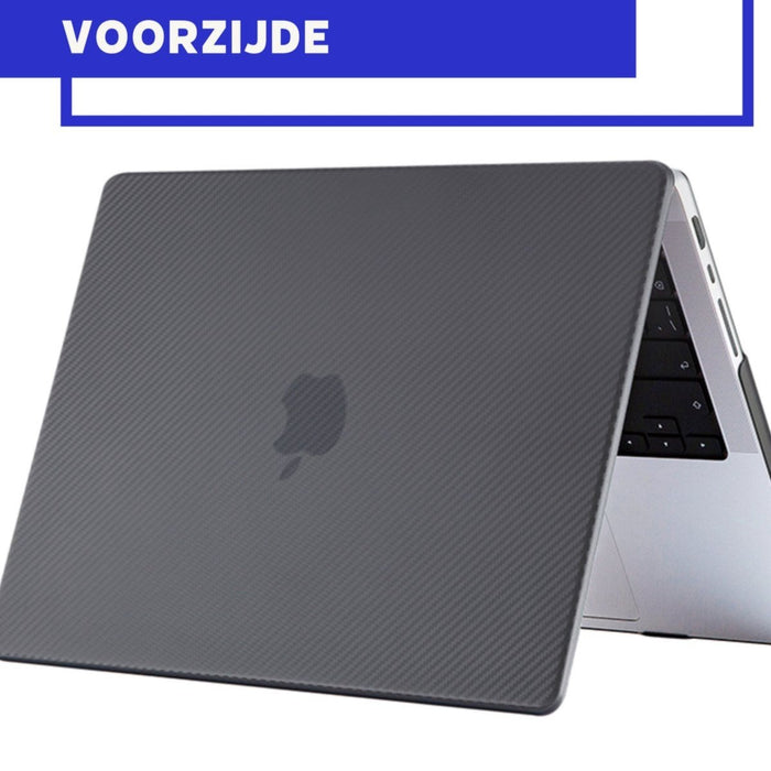 Phreeze MacBook Pro Cover Zwart - Carbon Case voor MacBook Pro (13 Inch) van 2022, 2021 en 2020 t/m 2016 - Hardcase A2338 M1, A2289, A2251, A2159, A1989, A1706, A1708