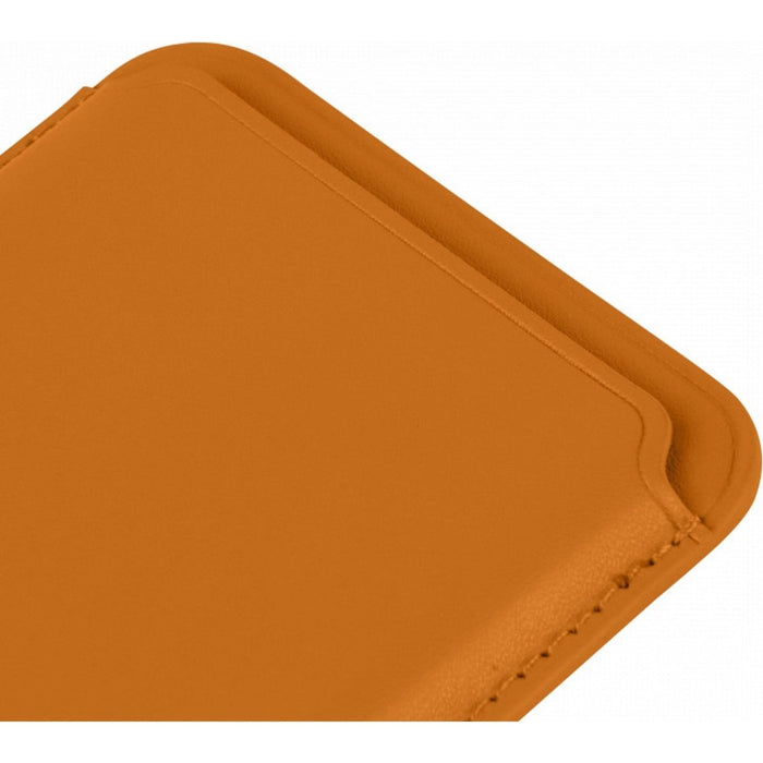 Phreeze Pasjeshouder - Kaarthouder - Magnetisch - Apple iPhone 12 en 13 serie - Oranje - 100% Veilig Design - RFID bescherming - Vegan Leer - Kaarthouder Magneet - iPhone Magneet