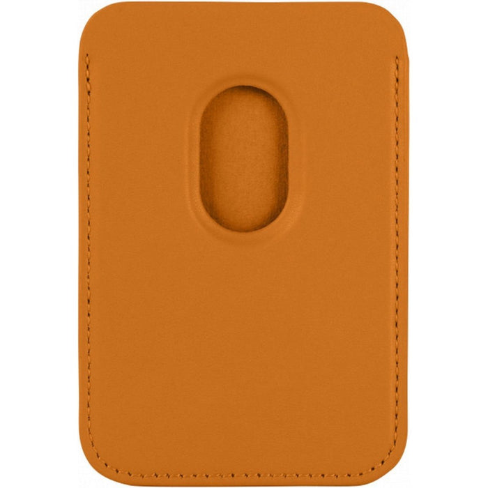 Phreeze Pasjeshouder - Kaarthouder - Magnetisch - Apple iPhone 12 en 13 serie - Oranje - 100% Veilig Design - RFID bescherming - Vegan Leer - Kaarthouder Magneet - iPhone Magneet