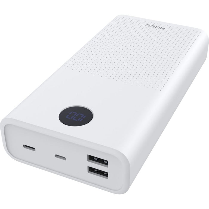 Phreeze Powerbank 30000 mAh - Wit - Snellader - 2x USB-A (Quick Charge 3.0) + 1x USB-C (Power Delivery 3.0) - Geschikt voor Apple iPhone, iPad, Samsung, Android, Tablet - Powerbank iPhone - Powerbank Samsung