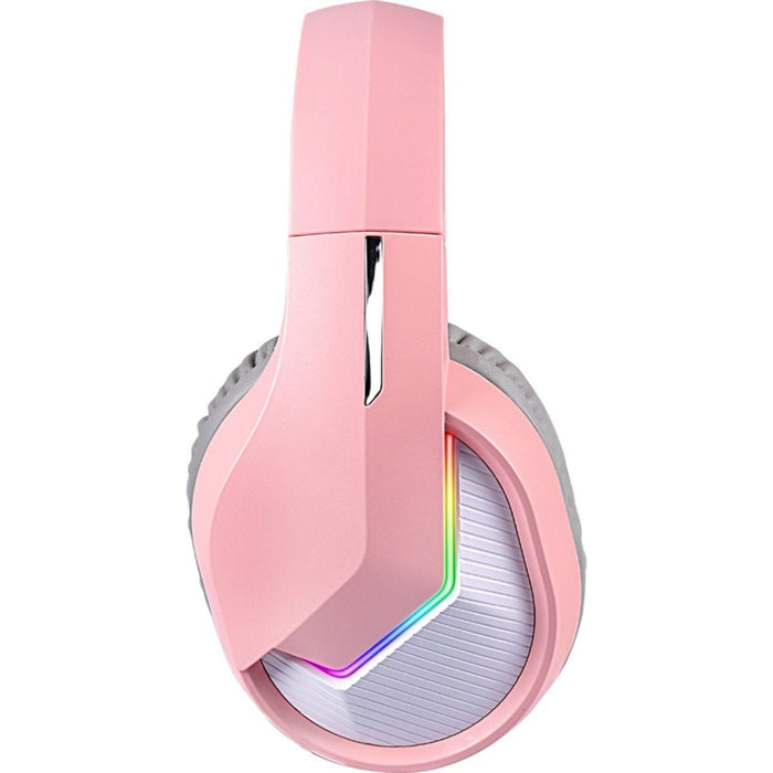 VuyKoo Bluetooth kinderkoptelefoon met microfoon/gekleurde ledverlichting, kattenoren hoofdtelefoon 85 dB volumeregeling, opvouwbare HD stereo hoofdtelefoon voor kinderen tablet/school/iPad/smartphone (roze VuyKoo Bluetooth kinderkoptelefoon met microfoon/gekleurde ledverlichting, kattenoren hoofdtelefoon 85 dB volumeregeling, opvouwbare HD stereo hoofdtelefoon voor kinderen tablet/school/iPad/smartphone (roze