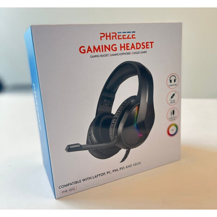 Phreeze™ Pro Game Headset met Microfoon - Roze - Koptelefoon met Draad - RGB Gaming Headset voor PC, PS4, PS5, Nintendo Switch - Hoofdtelefoon Kawaii