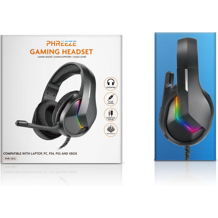 Phreeze™ Pro Game Headset met Microfoon - Wit - Koptelefoon met Draad - RGB Gaming Headset voor PC, PS4, PS5, Nintendo Switch - Hoofdtelefoon Kawaii