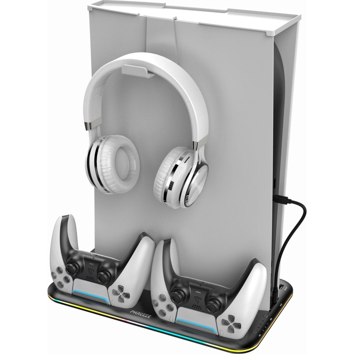 Playstation 5 Oplaad Controller station & ventilator met RGB — Phreeze