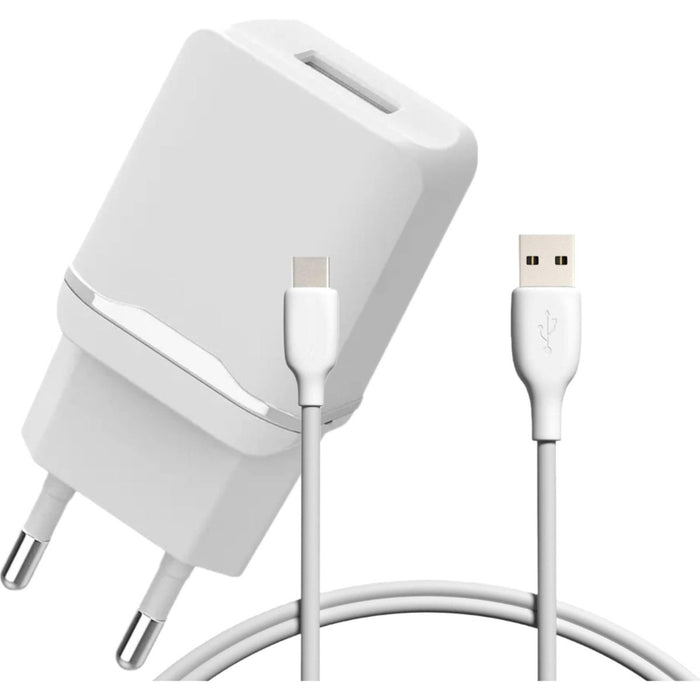 Phreeze Snellader met USB-C Oplader voor Samsung S21/S20/S10/A51/A53/S22/A13/A50/S9/A52 - Quick Charge 2.1A - Gecertificeerde USB Adapter met USB-C Kabel