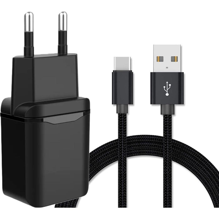 Phreeze® Snellader met USB-C Oplader voor Samsung S21/S20/S10/A51/A53/S22/A13/A50/S9/A52 - Quick Charge 2.1A - Gecertificeerde USB Adapter met USB-C Kabel