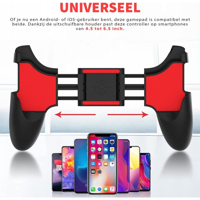 Phreeze Telefoonhouder Gaming Pad - Met Triggers - Ultra Sensitive - PUBG, Fortnite, COD - Joystick - Smartphone Controller - L1 R1 Shooter - Mobiel Gaming - Telefoon Triggers - Gaming Controllers - Phreeze