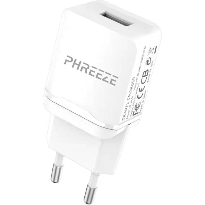 Phreeze USB Power Adapter + USB Lightning Kabel - Milieuvriendelijk - Gecertificeerd - Geschikt voor Apple iPad 2017/2018/10.2 en iPhone XS/XR/10/8/7/SE