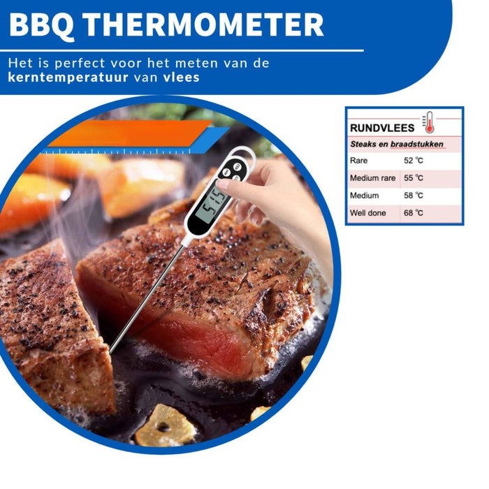 Phreeze Vleesthermometer - Digitaal - Thermometer BBQ - Kernthermometer - Digitale Vlees Thermometer - Grillmeister - Gadgets - Phreeze