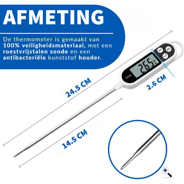 Phreeze Vleesthermometer - Digitaal - Thermometer BBQ - Kernthermometer - Digitale Vlees Thermometer - Grillmeister - Gadgets - Phreeze