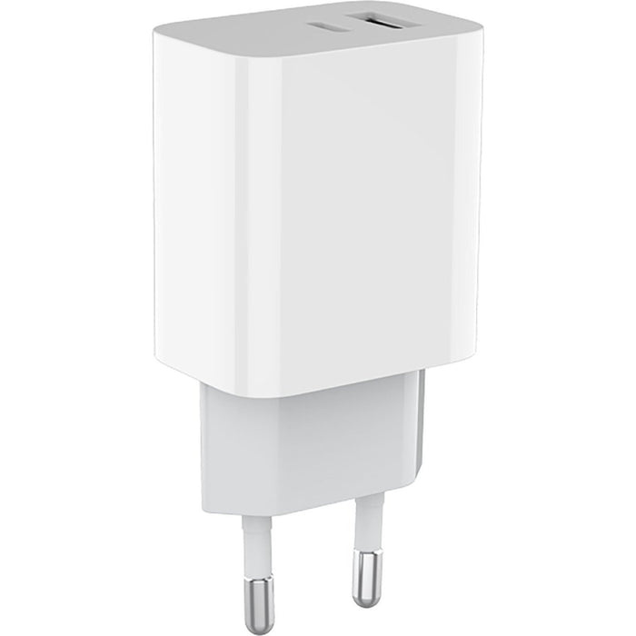 Power Oplader USB C Adapter en USB A + USB-C Lightning iPhone Oplader Kabel 2 Meter - 20W USB-C en 18W USB-A Snellader - Oplaadstekker - Snellader iPhone 11/12/13 - iPad oplader - Samsung oplader - Universeel