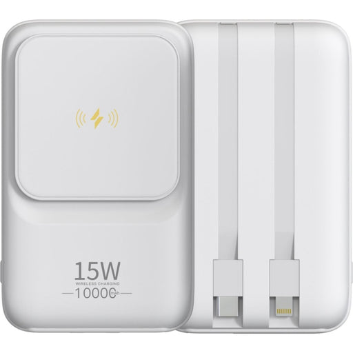 Powerbank 10000 mAh met ingebouwde USB-C + Apple Lightning kabel - MagSafe Powerbank - Powerbank iPhone - Magnetische Bevestiging aan iPhone 14/13/12 - Powerbanks - Phreeze