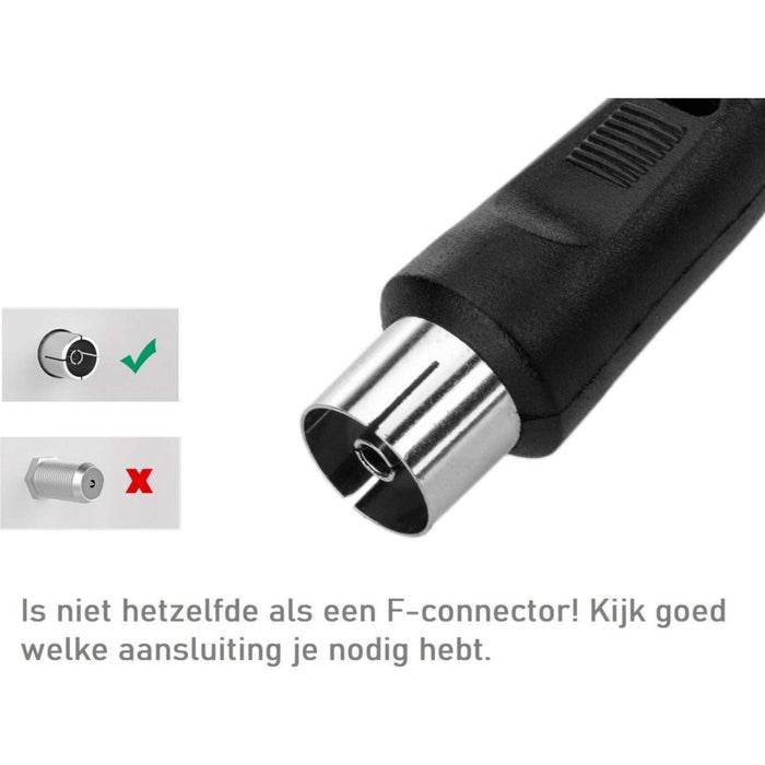 Premium Coax Kabel | Geschikt voor Ziggo TV | Antennekabel Ziggo | Coax Kabel voor TV | TV-kabel | Ziggo Coaxkabel | TV Kabel Coax | 1 Meter | Satelliet / TV / Modem / Box