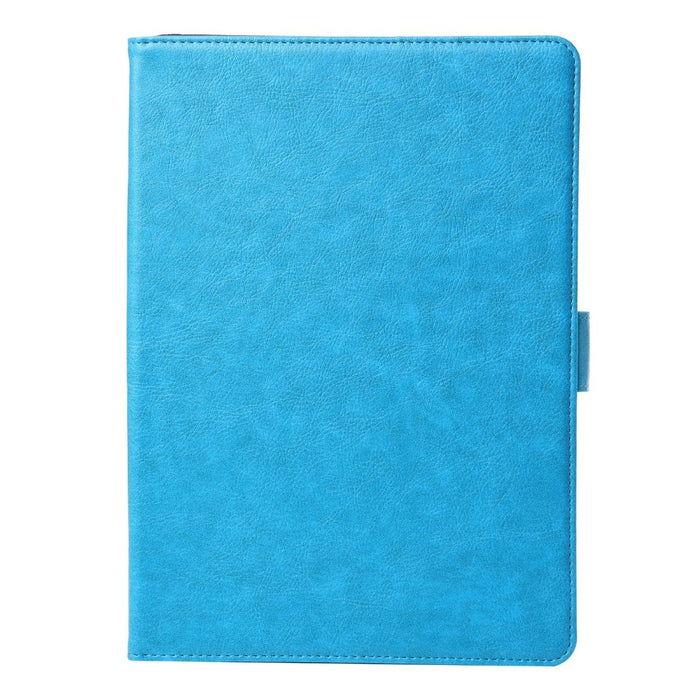 Premium iPad 2018/2017/Air 2/ Air Hoes - Luxe iPad Hoesje - Vegan Lederen Cover voor iPad Air & Air 2 - Book Case voor iPad 5e en 6e Generatie - Premium Tablethoes voor Apple iPad 9.7 - Licht Blauw