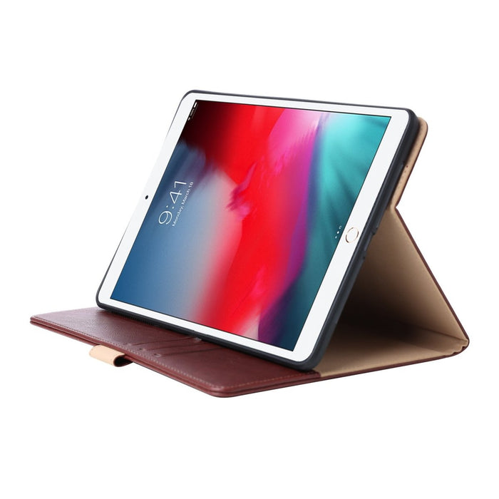 Premium iPad 2018/2017/Air 2/ Air Hoes - Luxe iPad Hoesje - Vegan Lederen Cover voor iPad Air & Air 2 - Book Case voor iPad 5e en 6e Generatie - Premium Tablethoes voor Apple iPad 9.7 - Wijn Rood