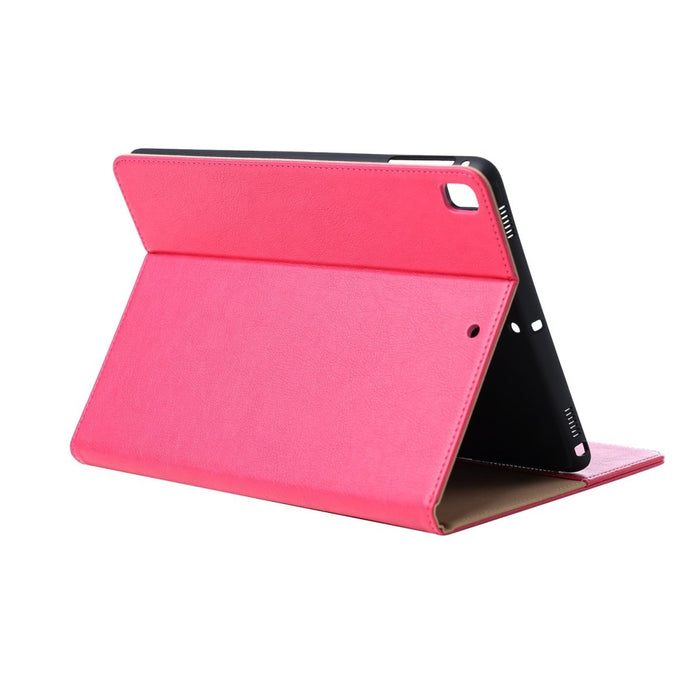 Premium iPad 2018/2017/Air 2/ Air Hoes - Luxe iPad Hoesje - Vegan Lederen Cover voor iPad Air & Air 2 - Book Case voor iPad 5e en 6e Generatie - Premium Tablethoes voor Apple iPad 9.7 - Roze