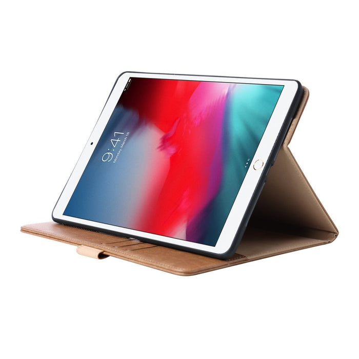 Premium iPad 2018/2017/Air 2/ Air Hoes - Luxe iPad Hoesje - Vegan Lederen Cover voor iPad Air & Air 2 - Book Case voor iPad 5e en 6e Generatie - Premium Tablethoes voor Apple iPad 9.7 - Bruin