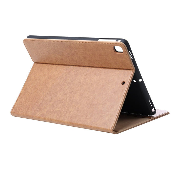 Premium iPad 2018/2017/Air 2/ Air Hoes - Luxe iPad Hoesje - Vegan Lederen Cover voor iPad Air & Air 2 - Book Case voor iPad 5e en 6e Generatie - Premium Tablethoes voor Apple iPad 9.7 - Bruin