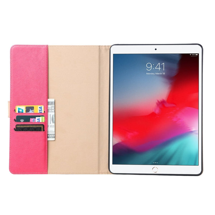 Premium iPad 2018/2017/Air 2/ Air Hoes - Luxe iPad Hoesje - Vegan Lederen Cover voor iPad Air & Air 2 - Book Case voor iPad 5e en 6e Generatie - Premium Tablethoes voor Apple iPad 9.7 - Roze