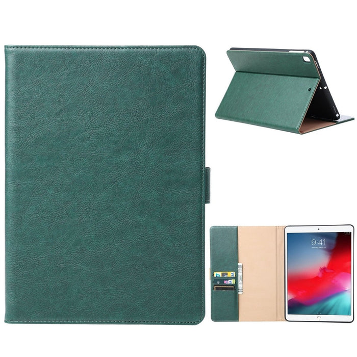 Premium iPad 2018/2017/Air 2/ Air Hoes - Luxe iPad Hoesje - Vegan Lederen Cover voor iPad Air & Air 2 - Book Case voor iPad 5e en 6e Generatie - Premium Tablethoes voor Apple iPad 9.7 - Groen