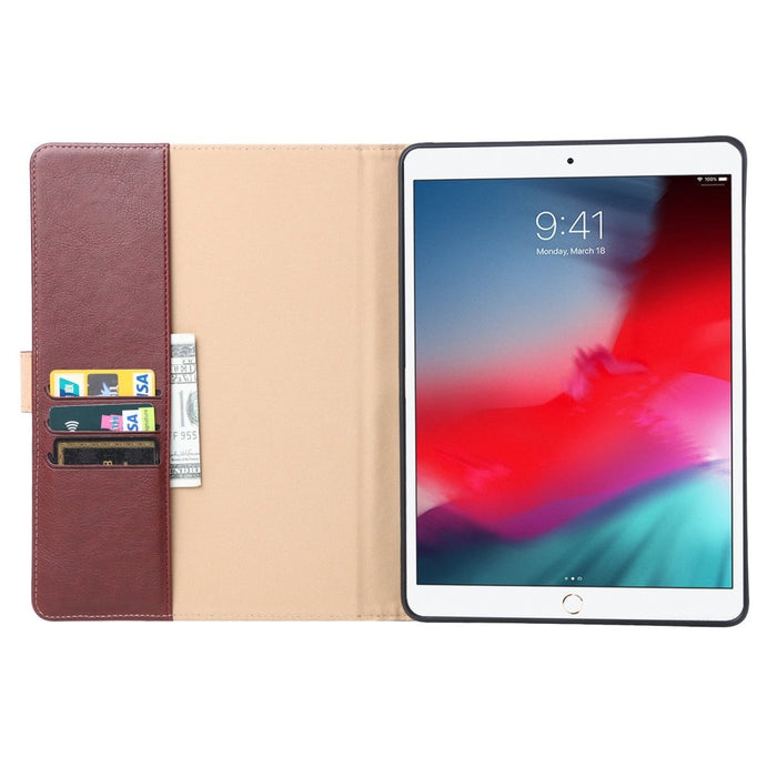 Premium iPad 2018/2017/Air 2/ Air Hoes - Luxe iPad Hoesje - Vegan Lederen Cover voor iPad Air & Air 2 - Book Case voor iPad 5e en 6e Generatie - Premium Tablethoes voor Apple iPad 9.7 - Wijn Rood