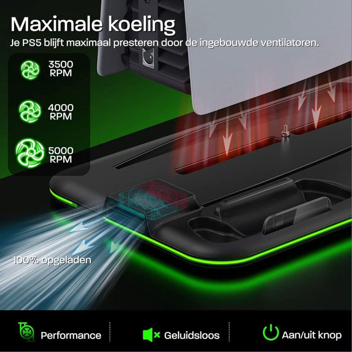 PS5 Charging Station - Oplaadstation voor Playstation 5 - Oplader PS5 Controllers - Headset Houder - Digital + Disc Edition - PS5 Accessoires