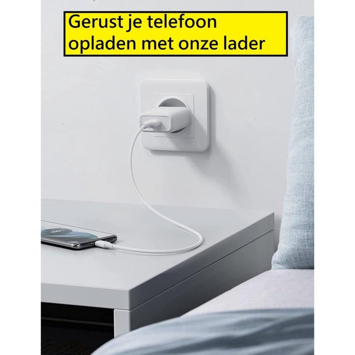 Quick Charge oplaadstekker 15W met USB-C Kabel | 1 Meter | USB Power oplader met USB-C Kabel |  Samsung S21 / S20 - USB Samsung Fast Charge |Snellader Samsung S21 Ultra / Plus / S20 Ultra / Plus / FE / A72 / A52 / A51 Lader |Samsung Adapter