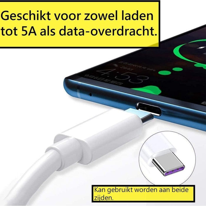 Quick Charge oplaadstekker 15W met USB-C Kabel | 2 Meter | USB Power oplader met USB-C Kabel |  Samsung S21 / S20 - USB Samsung Fast Charge |Snellader Samsung S21 Ultra / Plus / S20 Ultra / Plus / FE / A72 / A52 / A51 Lader |Samsung Adapter