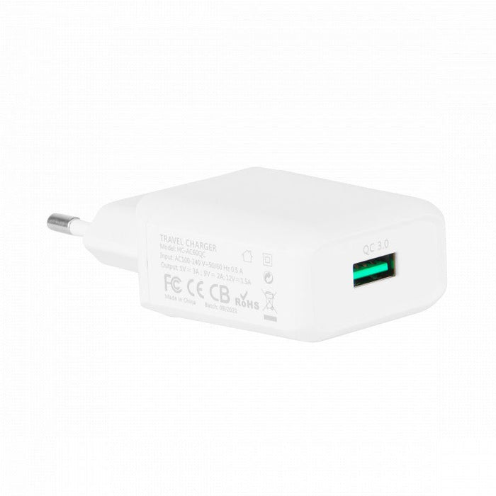 Quick Charge oplaadstekker 18W met USB-C Kabel | 2 Meter | USB Power oplader met USB-C Kabel | Samsung S21 / S20 - USB Samsung Fast Charge |Snellader Samsung S21 Ultra / Plus / S20 Ultra / Plus / FE / A72 / A52 / A51 Lader |Samsung Adapter