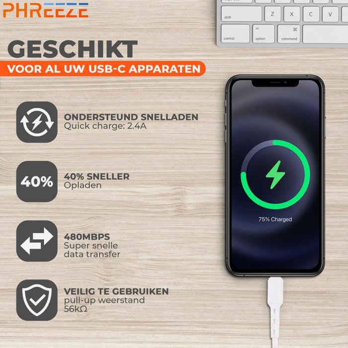 Quick Charge oplaadstekker met USB-C Kabel | 1 Meter | USB Power oplader met USB-C Kabel | Samsung S21 / S20 - USB Samsung Fast Charge |Snellader Samsung S21 Ultra / Plus / S20 Ultra / Plus / FE / A72 / A52 / A51 Lader |Samsung Adapter