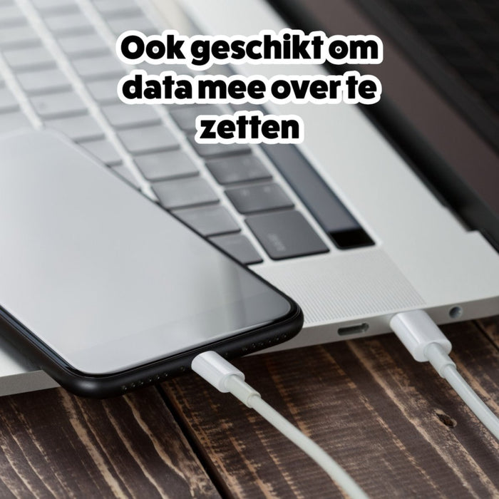 Quick Charge USB-C stekker met iPhone kabel 2 meter – geschikt voor Apple iPhone 13 – iPhone lader – iPhone 13 Pro – iPhone 13 Pro Max – iPhone 12 – 20W USB-C oplader - snellader