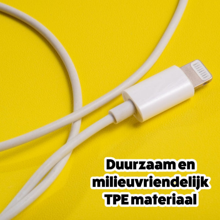 Quick Charge USB-C stekker met iPhone kabel 2 meter – geschikt voor Apple iPhone 13 – iPhone lader – iPhone 13 Pro – iPhone 13 Pro Max – iPhone 12 – 20W USB-C oplader - snellader