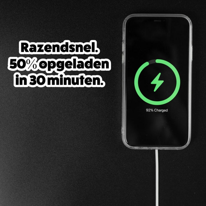 Quick Charge USB-C stekker met iPhone kabel – geschikt voor Apple iPhone 13 – iPhone lader – iPhone 13 Pro – iPhone 13 Pro Max – iPhone 12 – 20W USB-C oplader - snellader