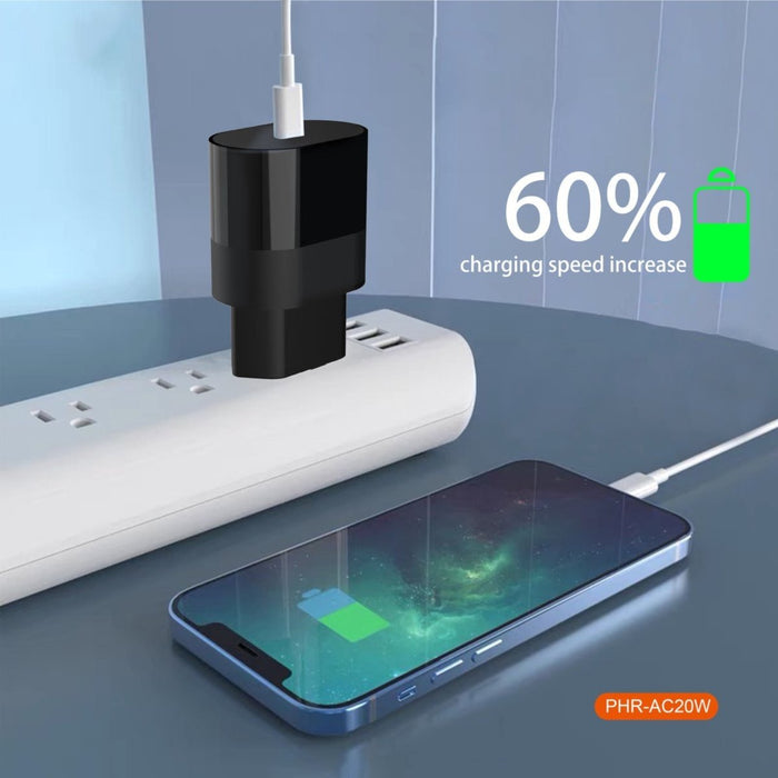 Quick Charge USB-C stekker met USB-C Lightning iPhone Oplader Kabel 2 Meter – geschikt voor Apple iPhone 13 – iPhone lader – iPhone 13 Pro – iPhone 13 Pro Max – iPhone 12 – 20W USB-C oplader - snellader