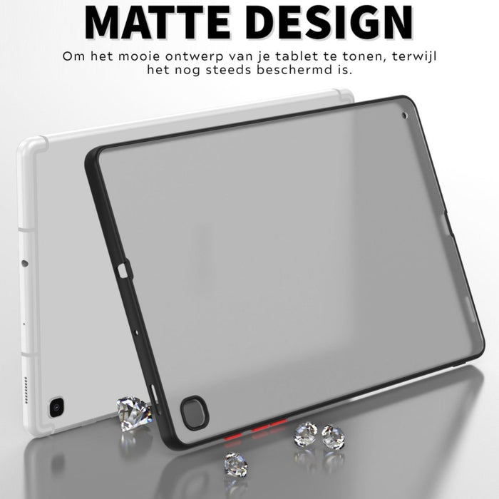 Samsung Galaxy Tab A8 (2021/2022) Tablet Hoes - Phreeze Back Cover Tablet Case - Rood - Transparant - Tablet Hoezen - Phreeze
