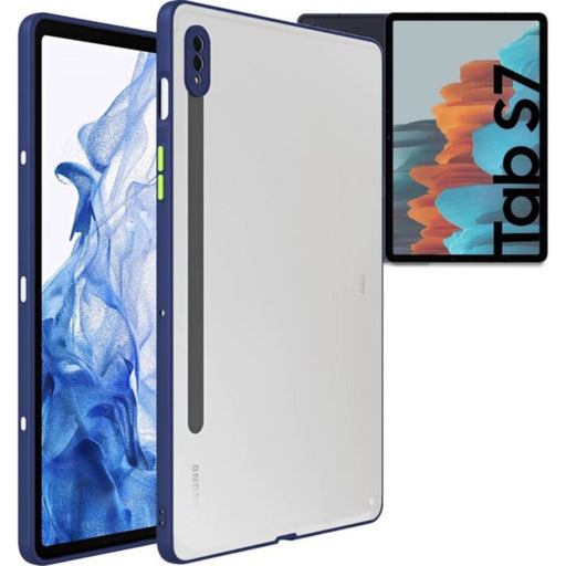 Samsung Galaxy Tab S7 Hoes - Phreeze Back Cover Tablet Hoesje - Blauw - Transparant - Tablet Hoezen - Phreeze