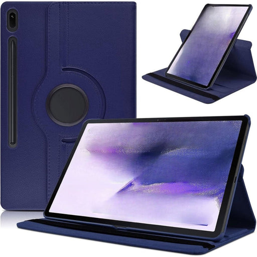 Samsung Galaxy Tab S9 Plus Hoesje - Draaibaar - 12.4 inch Case - Samsung Tab S9 Hoes Hardcover Bookcase Met Uitsparing S Pen - Donker Blauw - Tablet Hoezen - Phreeze